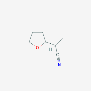 molecular formula C7H11NO B3020568 2-(Oxolan-2-yl)propanenitrile CAS No. 1782896-83-6