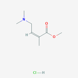 molecular formula C8H16ClNO2 B3020577 Methyl (2Z)-4-(dimethylamino)-2-methylbut-2-enoate hydrochloride CAS No. 2126190-24-5