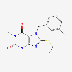 8-(isopropylthio)-1,3-dimethyl-7-(3-methylbenzyl)-1H-purine-2,6(3H,7H)-dione