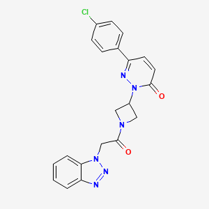 2-[1-[2-(Benzotriazol-1-yl)acetyl]azetidin-3-yl]-6-(4-chlorophenyl)pyridazin-3-one