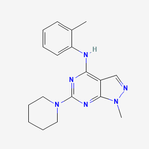 (2-Methylphenyl)(1-methyl-6-piperidylpyrazolo[4,5-e]pyrimidin-4-yl)amine
