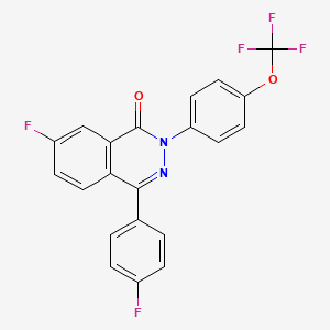 7-Fluoro-4-(4-fluorophenyl)-2-[4-(trifluoromethoxy)phenyl]phthalazin-1-one