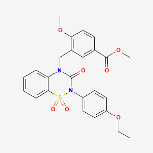 methyl 3-((2-(4-ethoxyphenyl)-1,1-dioxido-3-oxo-2H-benzo[e][1,2,4]thiadiazin-4(3H)-yl)methyl)-4-methoxybenzoate