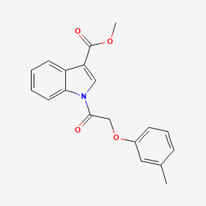 molecular formula C19H17NO4 B3020648 Methyl 1-(2-(m-tolyloxy)acetyl)-1H-indole-3-carboxylate CAS No. 424807-23-8