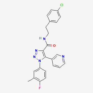 molecular formula C23H19ClFN5O B3020675 N-[2-(4-chlorophenyl)ethyl]-1-(4-fluoro-3-methylphenyl)-5-(pyridin-3-yl)-1H-1,2,3-triazole-4-carboxamide CAS No. 1251581-84-6