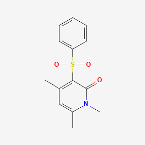 molecular formula C14H15NO3S B3020697 1,4,6-trimethyl-3-(phenylsulfonyl)-2(1H)-pyridinone CAS No. 344278-75-7