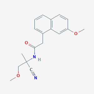 molecular formula C18H20N2O3 B3020715 N-(2-Cyano-1-methoxypropan-2-yl)-2-(7-methoxynaphthalen-1-yl)acetamide CAS No. 1465353-95-0
