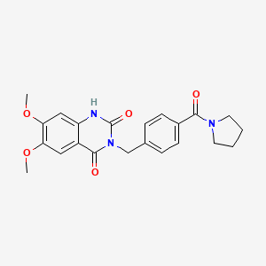 6,7-dimethoxy-3-(4-(pyrrolidine-1-carbonyl)benzyl)quinazoline-2,4(1H,3H)-dione