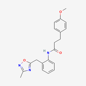 3-(4-methoxyphenyl)-N-(2-((3-methyl-1,2,4-oxadiazol-5-yl)methyl)phenyl)propanamide