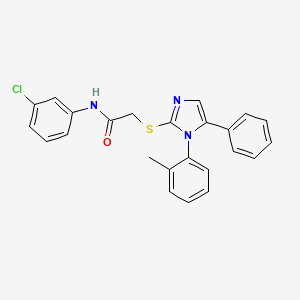 N-(3-chlorophenyl)-2-((5-phenyl-1-(o-tolyl)-1H-imidazol-2-yl)thio)acetamide