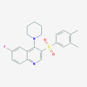 3-(3,4-Dimethylphenyl)sulfonyl-6-fluoro-4-piperidin-1-ylquinoline