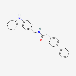 2-(4-phenylphenyl)-N-(6,7,8,9-tetrahydro-5H-carbazol-3-ylmethyl)acetamide