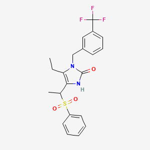 5-ethyl-4-[1-(phenylsulfonyl)ethyl]-1-[3-(trifluoromethyl)benzyl]-1,3-dihydro-2H-imidazol-2-one