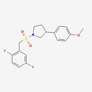 1-((2,5-Difluorobenzyl)sulfonyl)-3-(4-methoxyphenyl)pyrrolidine