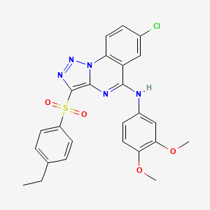 7-chloro-N-(3,4-dimethoxyphenyl)-3-((4-ethylphenyl)sulfonyl)-[1,2,3]triazolo[1,5-a]quinazolin-5-amine
