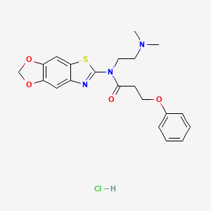 N-([1,3]dioxolo[4',5':4,5]benzo[1,2-d]thiazol-6-yl)-N-(2-(dimethylamino)ethyl)-3-phenoxypropanamide hydrochloride