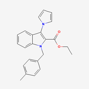ethyl 1-(4-methylbenzyl)-3-(1H-pyrrol-1-yl)-1H-indole-2-carboxylate