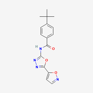 4-(tert-butyl)-N-(5-(isoxazol-5-yl)-1,3,4-oxadiazol-2-yl)benzamide