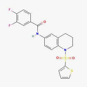 3,4-difluoro-N-(1-(thiophen-2-ylsulfonyl)-1,2,3,4-tetrahydroquinolin-6-yl)benzamide