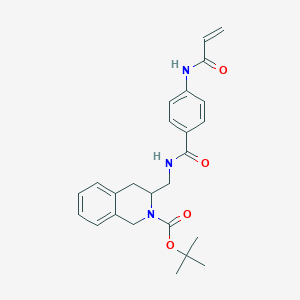 Tert-butyl 3-[[[4-(prop-2-enoylamino)benzoyl]amino]methyl]-3,4-dihydro-1H-isoquinoline-2-carboxylate