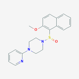 1-[(2-Methoxy-1-naphthyl)sulfinyl]-4-(2-pyridinyl)piperazine