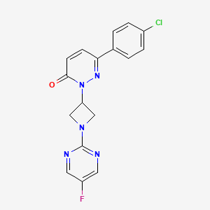 6-(4-Chlorophenyl)-2-[1-(5-fluoropyrimidin-2-yl)azetidin-3-yl]pyridazin-3-one