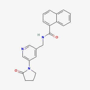 N-((5-(2-oxopyrrolidin-1-yl)pyridin-3-yl)methyl)-1-naphthamide
