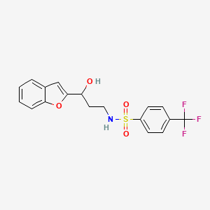N-(3-(benzofuran-2-yl)-3-hydroxypropyl)-4-(trifluoromethyl)benzenesulfonamide