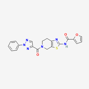 N-(5-(2-phenyl-2H-1,2,3-triazole-4-carbonyl)-4,5,6,7-tetrahydrothiazolo[5,4-c]pyridin-2-yl)furan-2-carboxamide
