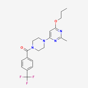 (4-(2-Methyl-6-propoxypyrimidin-4-yl)piperazin-1-yl)(4-(trifluoromethyl)phenyl)methanone