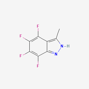molecular formula C8H4F4N2 B3020811 4,5,6,7-tetrafluoro-3-methyl-1H-indazole 