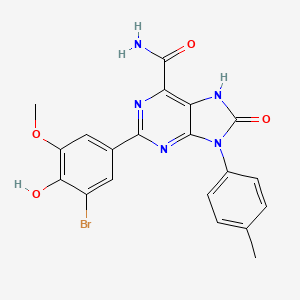 2-(3-bromo-4-hydroxy-5-methoxyphenyl)-8-oxo-9-(p-tolyl)-8,9-dihydro-7H-purine-6-carboxamide