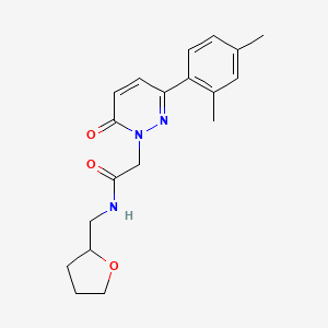 2-[3-(2,4-dimethylphenyl)-6-oxopyridazin-1-yl]-N-(oxolan-2-ylmethyl)acetamide