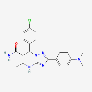 7-(4-Chlorophenyl)-2-(4-(dimethylamino)phenyl)-5-methyl-4,7-dihydro-[1,2,4]triazolo[1,5-a]pyrimidine-6-carboxamide