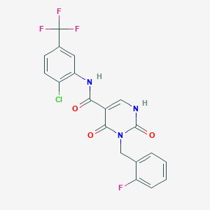 N-(2-chloro-5-(trifluoromethyl)phenyl)-3-(2-fluorobenzyl)-2,4-dioxo-1,2,3,4-tetrahydropyrimidine-5-carboxamide