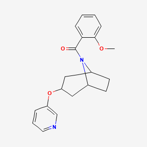 (2-methoxyphenyl)((1R,5S)-3-(pyridin-3-yloxy)-8-azabicyclo[3.2.1]octan-8-yl)methanone