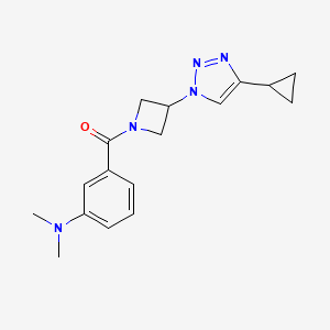(3-(4-cyclopropyl-1H-1,2,3-triazol-1-yl)azetidin-1-yl)(3-(dimethylamino)phenyl)methanone