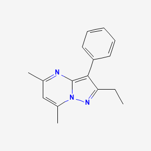 molecular formula C16H17N3 B3020842 2-Ethyl-5,7-dimethyl-3-phenylpyrazolo[1,5-a]pyrimidine CAS No. 900876-83-7