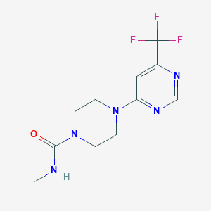 molecular formula C11H14F3N5O B3020843 N-methyl-4-(6-(trifluoromethyl)pyrimidin-4-yl)piperazine-1-carboxamide CAS No. 2034600-67-2