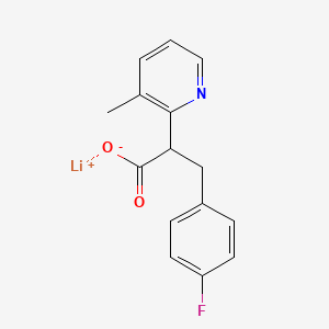 Lithium;3-(4-fluorophenyl)-2-(3-methylpyridin-2-yl)propanoate