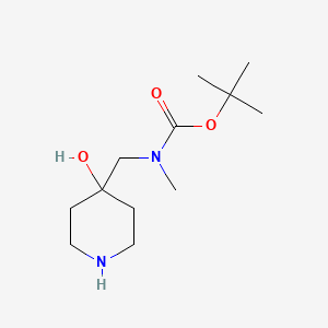 molecular formula C12H24N2O3 B3020853 Tert-butyl((4-hydroxypiperidin-4-yl)methyl)(methyl)carbamate CAS No. 1782334-13-7