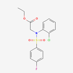 Ethyl 2-{2-chloro[(4-fluorophenyl)sulfonyl]anilino}acetate