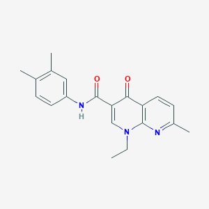 molecular formula C20H21N3O2 B3020877 N-(3,4-dimethylphenyl)-1-ethyl-7-methyl-4-oxo-1,4-dihydro-1,8-naphthyridine-3-carboxamide CAS No. 570374-95-7