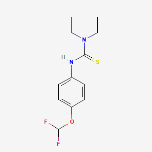 molecular formula C12H16F2N2OS B3020879 1-[4-(difluoromethoxy)phenyl]-3,3-diethylthiourea CAS No. 398995-97-6