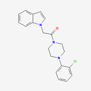 molecular formula C20H20ClN3O B3020890 1-(4-(2-chlorophenyl)piperazin-1-yl)-2-(1H-indol-1-yl)ethanone CAS No. 1207034-44-3
