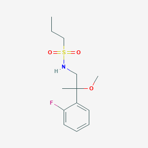molecular formula C13H20FNO3S B3020891 N-[2-(2-Fluorophenyl)-2-methoxypropyl]propane-1-sulfonamide CAS No. 1797559-38-6