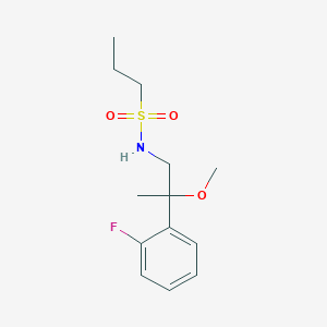 molecular formula C13H20FNO3S B3020891 N-(2-(2-fluorophenyl)-2-methoxypropyl)propane-1-sulfonamide CAS No. 1797559-38-6