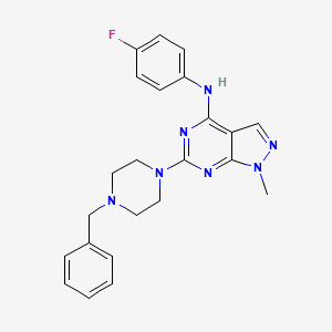 6-(4-benzylpiperazin-1-yl)-N-(4-fluorophenyl)-1-methyl-1H-pyrazolo[3,4-d]pyrimidin-4-amine