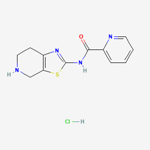 molecular formula C12H13ClN4OS B3020901 N-(4,5,6,7-tetrahydrothiazolo[5,4-c]pyridin-2-yl)picolinamide hydrochloride CAS No. 1421456-47-4
