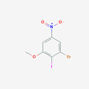 molecular formula C7H5BrINO3 B3020908 3-Bromo-2-iodo-5-nitroanisole CAS No. 1160574-50-4